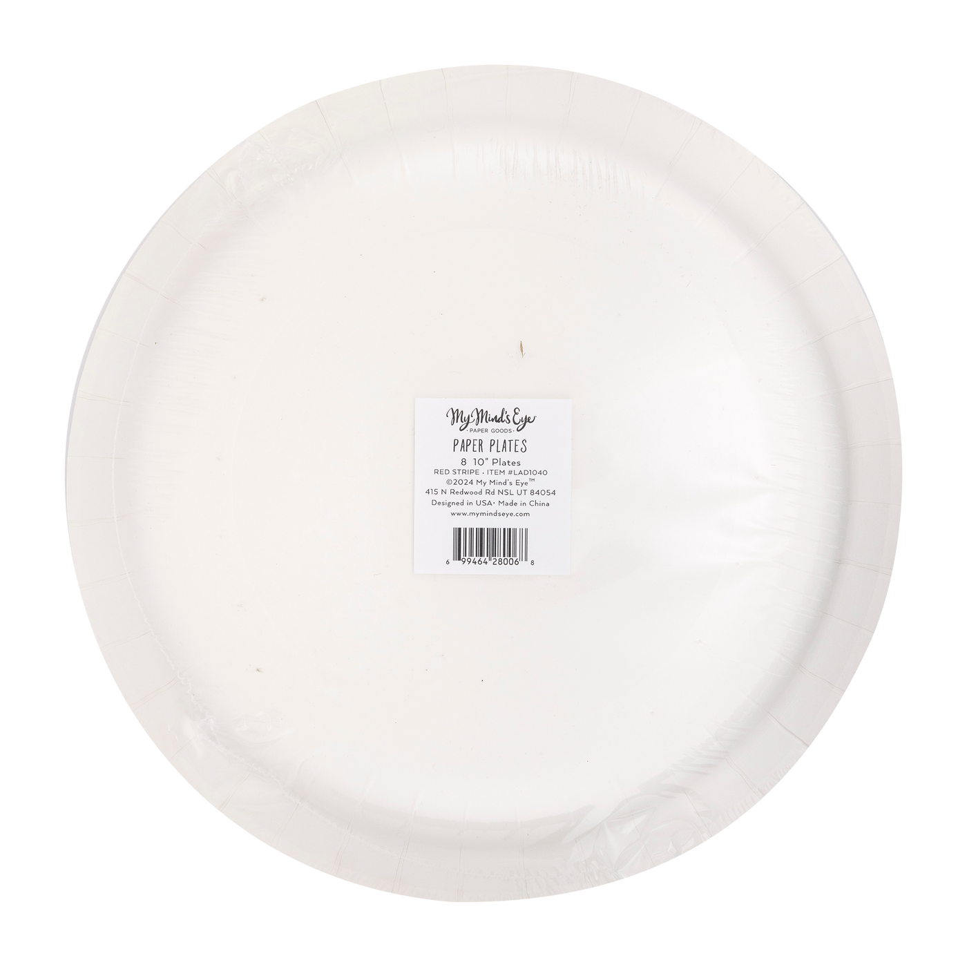 LAD1040 - Lady Liberty Red Striped Paper Plate