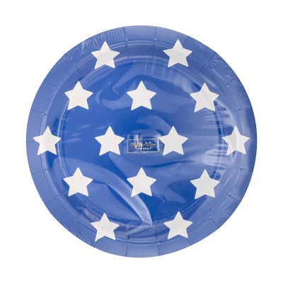 LAD1042 - Lady Liberty Blue Stars Paper Plate