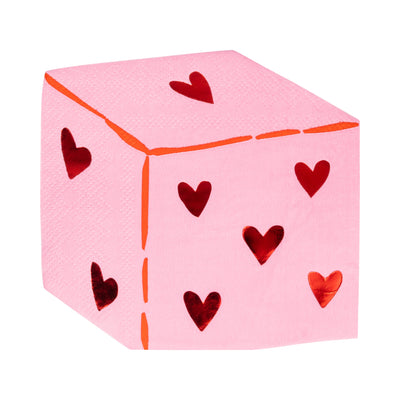 LKL1239 - Heart Dice Cocktail Napkin