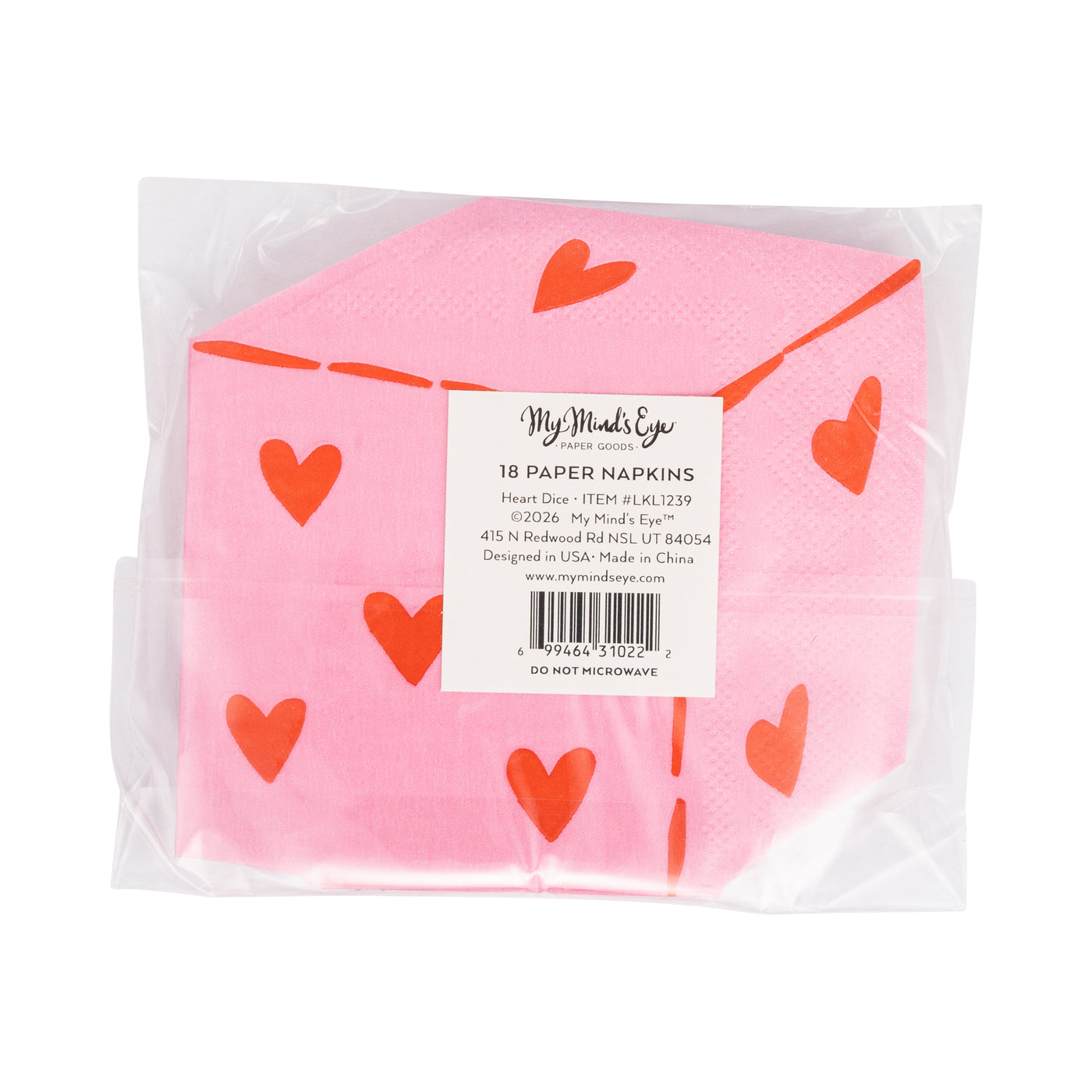 LKL1239 - Heart Dice Cocktail Napkin