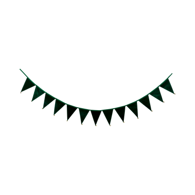 LUX1103 - Green Velvet Pennant Banner