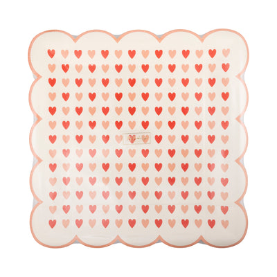 MCH1140 - Heart scalloped Square Plate