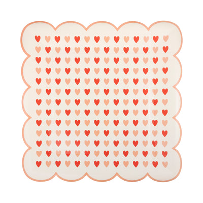 MCH1140 - Heart scalloped Square Plate