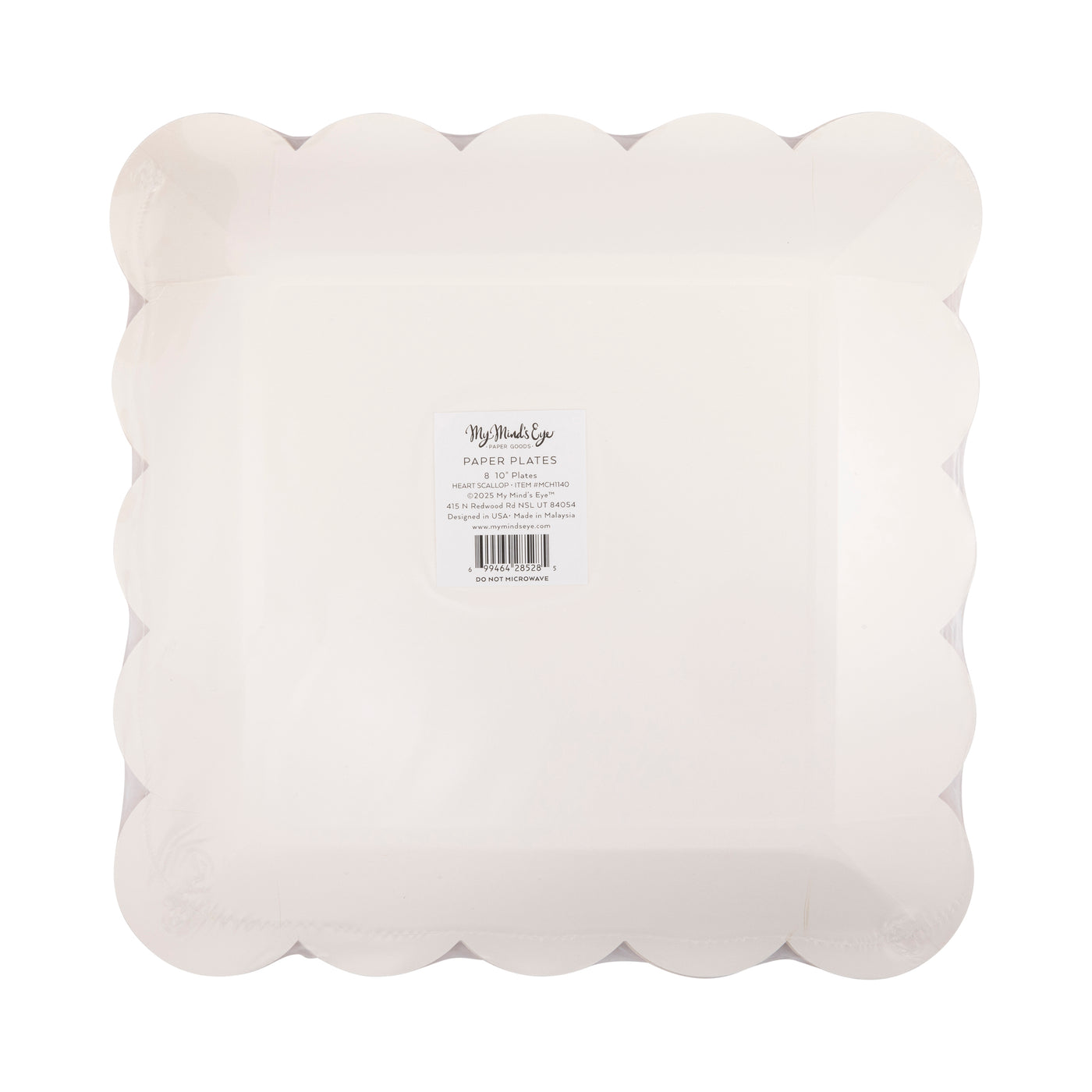 MCH1140 - Heart scalloped Square Plate