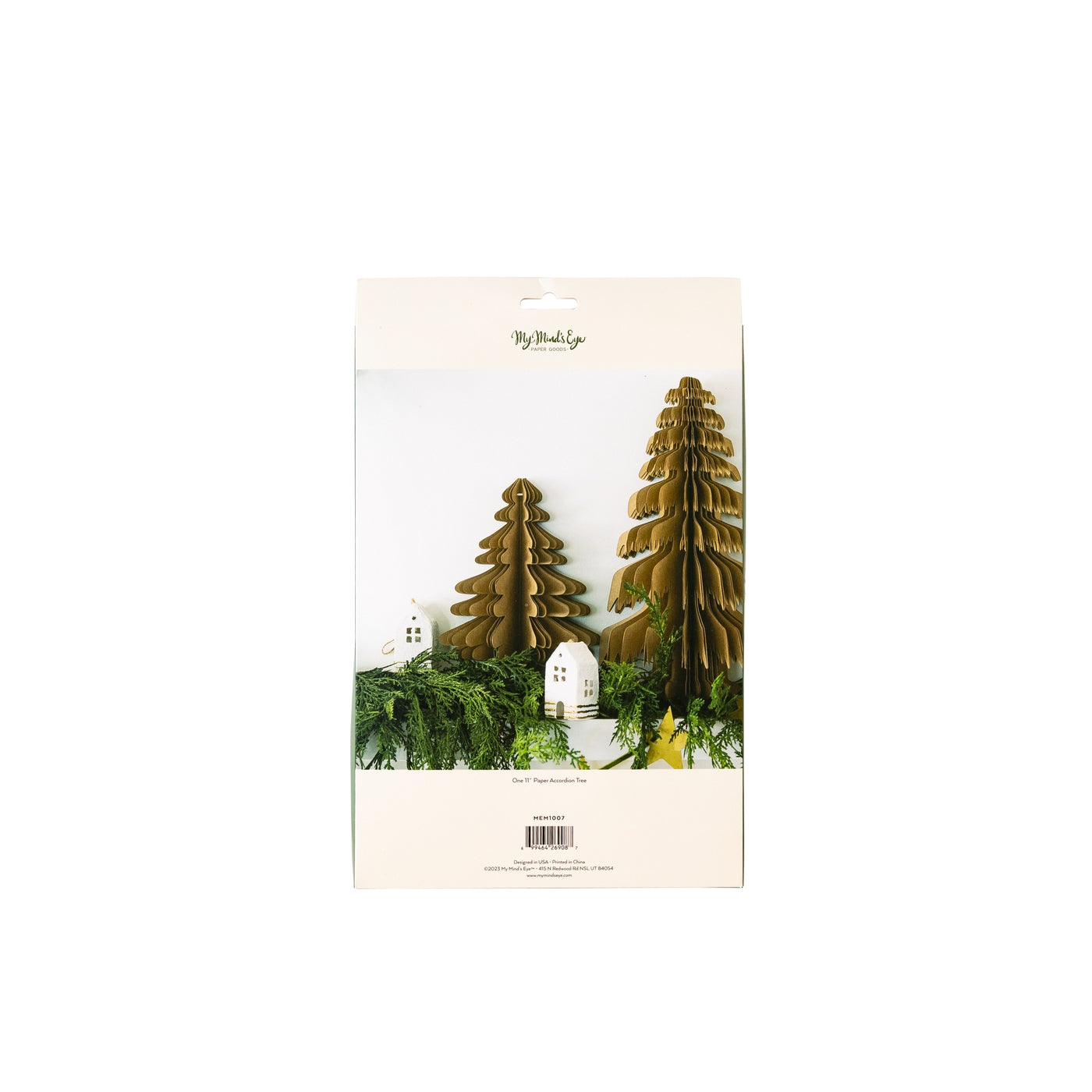 MEM1007 - Christmas Memories Medium Kraft Paper Tree Decor