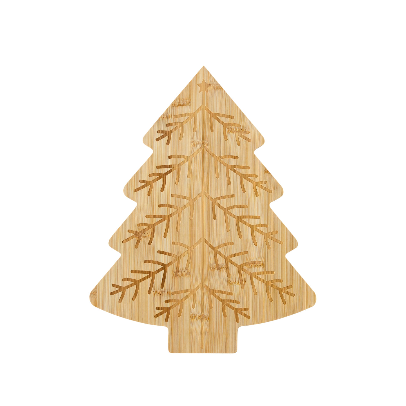 MEM1029 - Christmas Memories Christmas Tree Shaped Bamboo Cutting Board