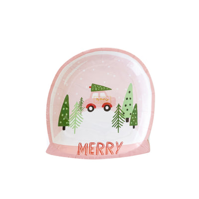 MER1040 -Snowglobe Shaped Paper Plate