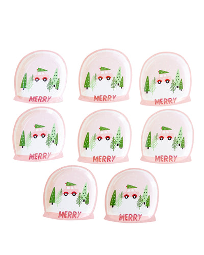 MER1040 -Snowglobe Shaped Paper Plate