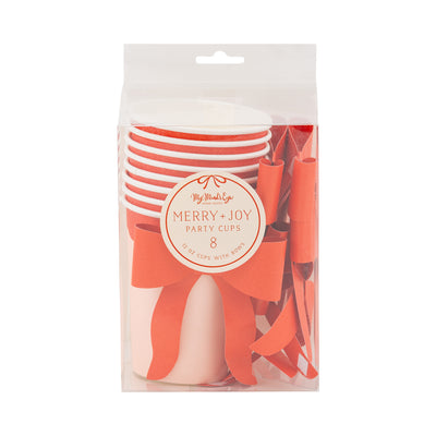 MJY1210 - Red and Pink Cup with Bow
