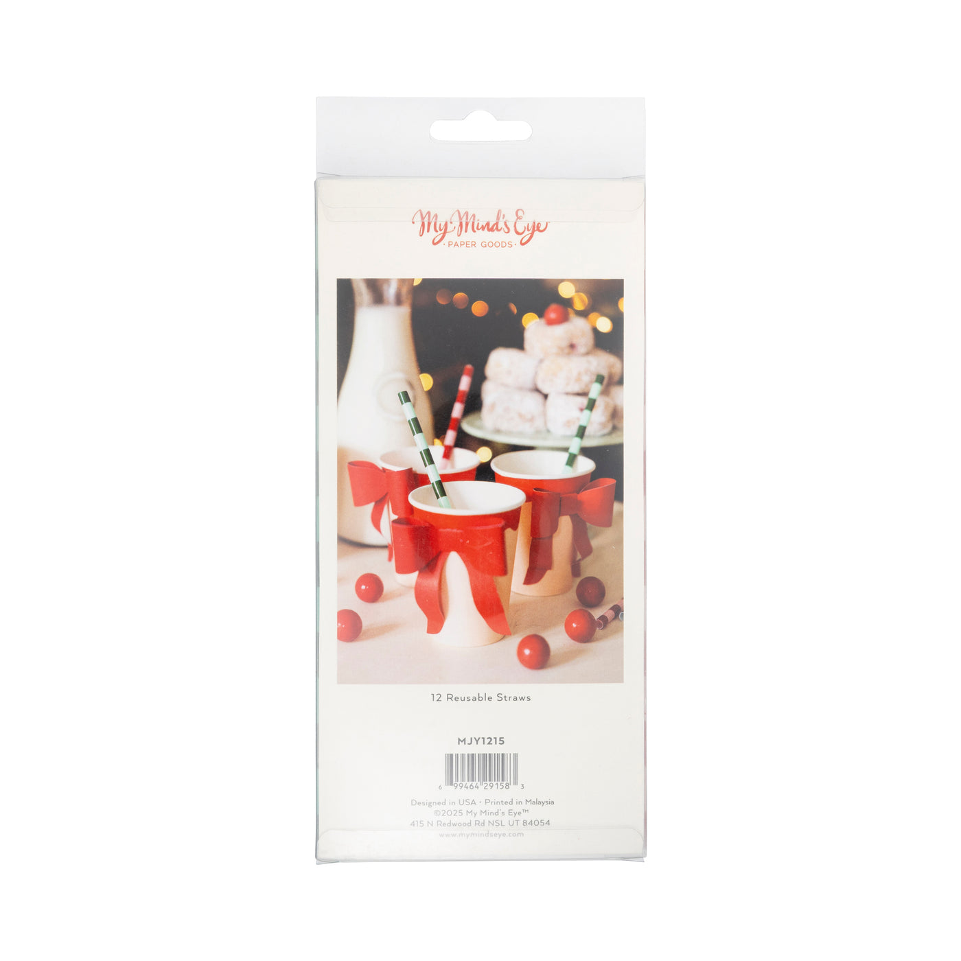 MJY1215 - Red and Pink & Green and Mint Straw Set