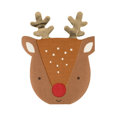 NPL1238 - Rudolph Shaped Dinner Napkin