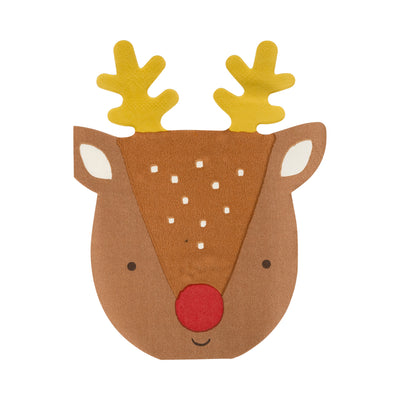 NPL1238 - Rudolph Shaped Dinner Napkin