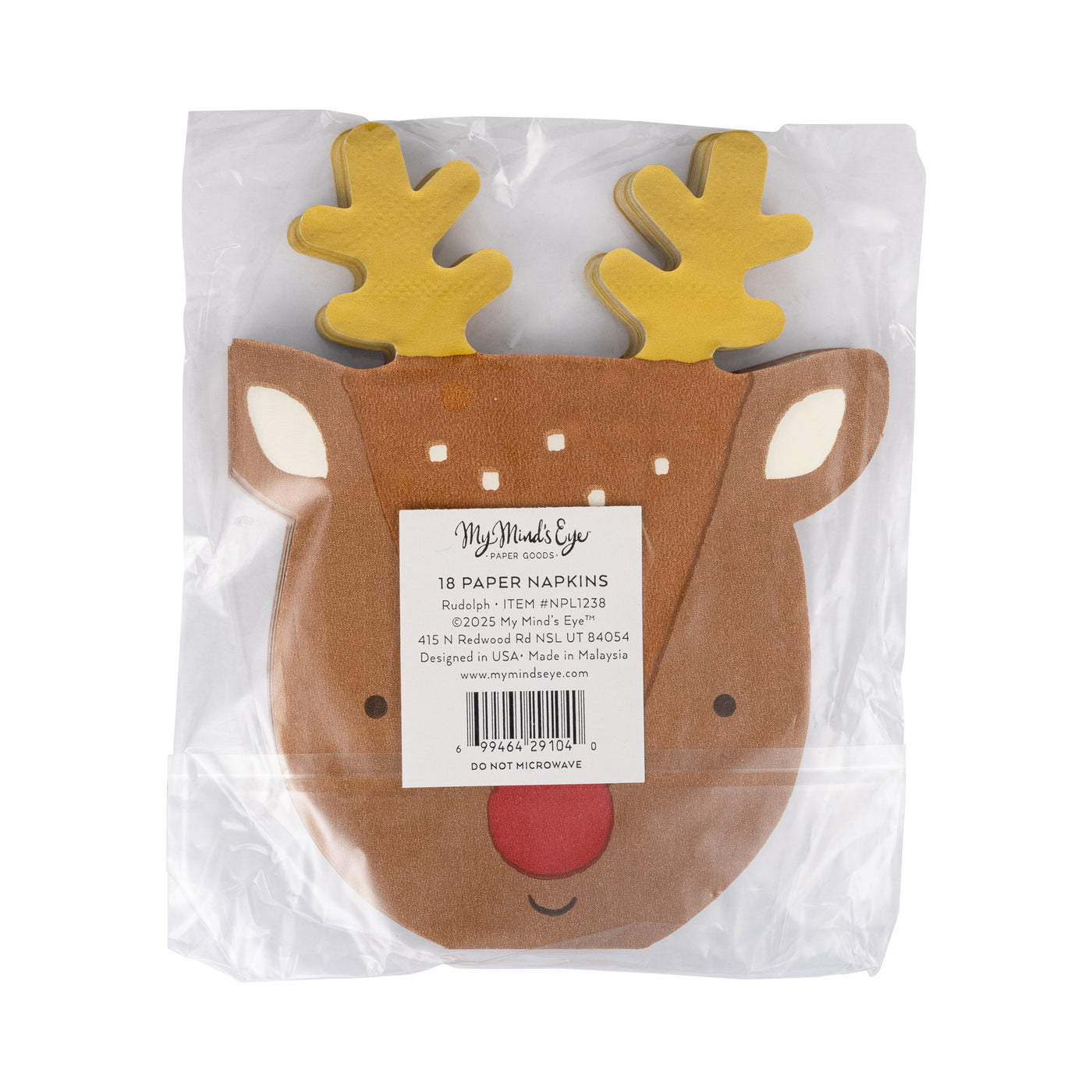 NPL1238 - Rudolph Shaped Dinner Napkin
