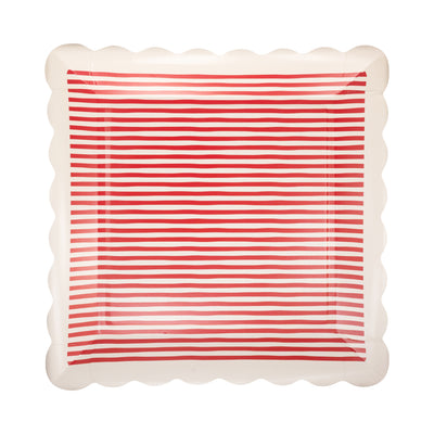 NPL1240 - Red Striped Plate