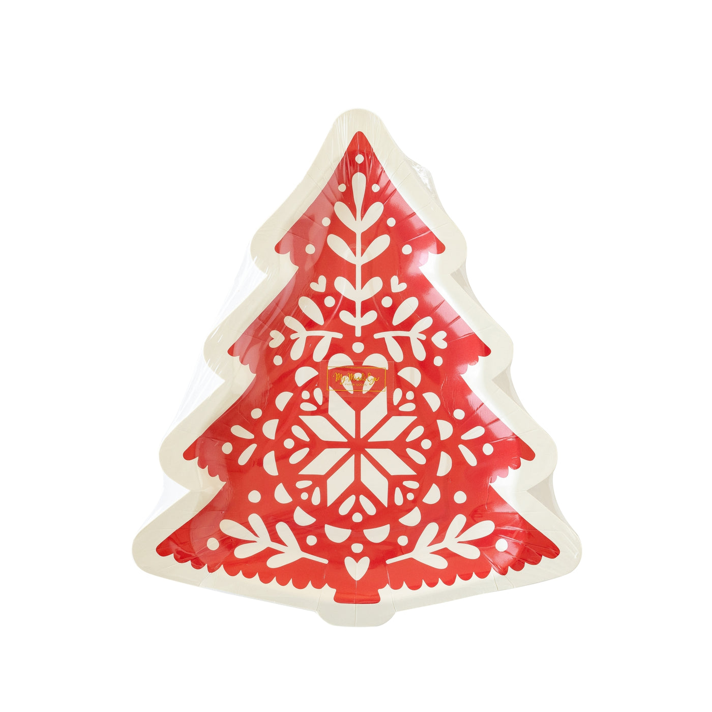 NRD1040 - Nordic Christmas Tree Shaped Paper Plate