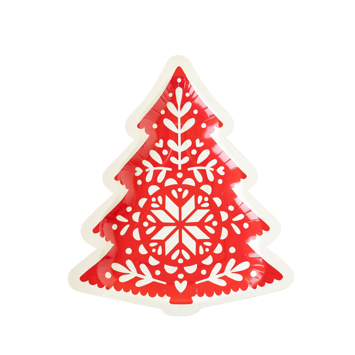 NRD1040 - Nordic Christmas Tree Shaped Paper Plate