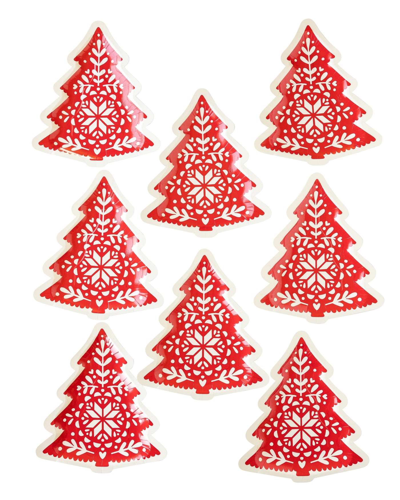 NRD1040 - Nordic Christmas Tree Shaped Paper Plate