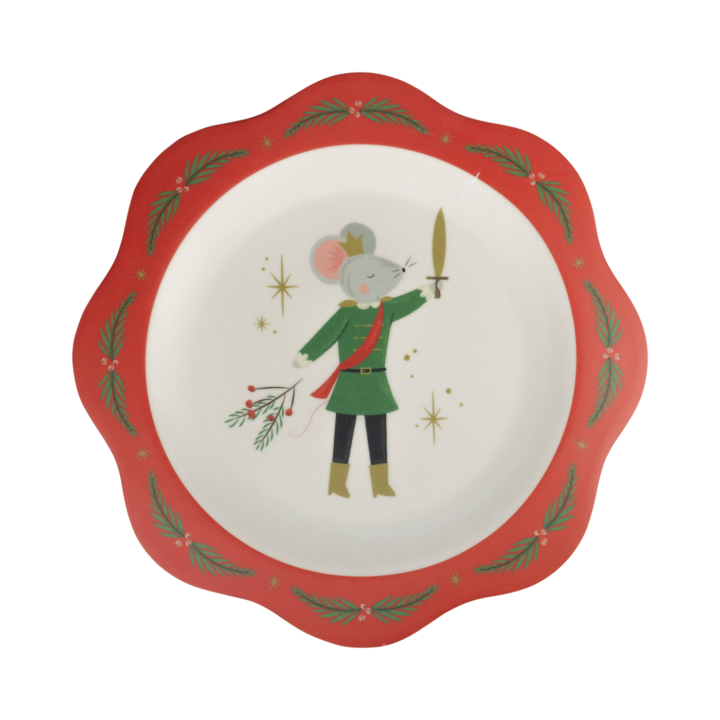 NUT1143 - Nutcracker Bamboo 9" Plate Set