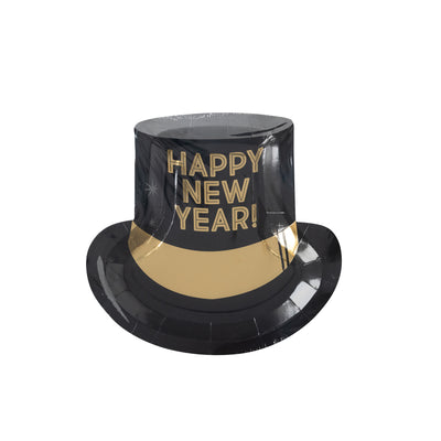 NYE1041 - Happy New Year Hat Shaped Paper Plate