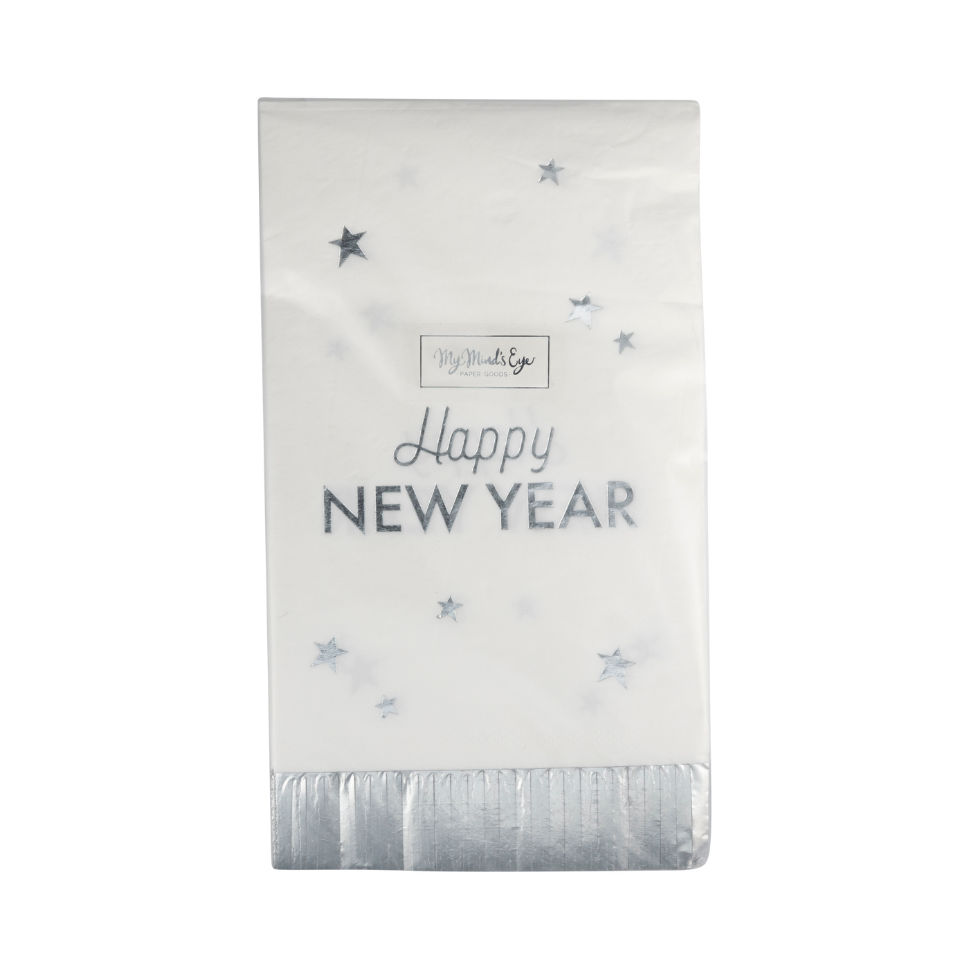 NYE1139 - Happy New Year Fringed Dinner Napkin