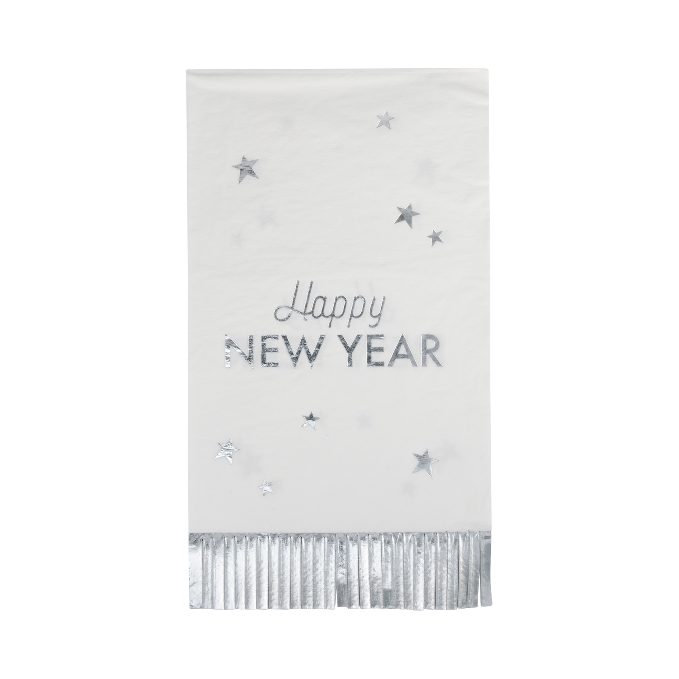 NYE1139 - Happy New Year Fringed Dinner Napkin