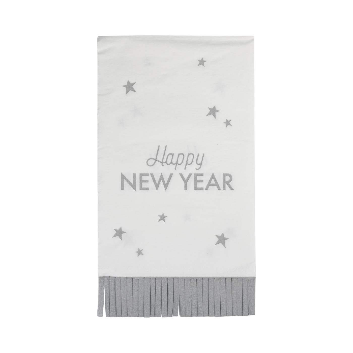 NYE1139 - Happy New Year Fringed Dinner Napkin