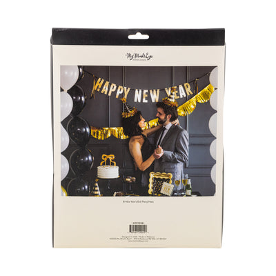 NYE1208 - Black and Gold Party Hats