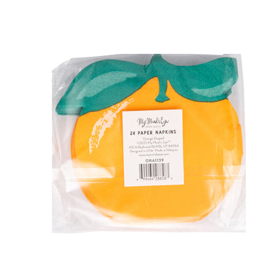 ORA1139 - Orange Shaped Cocktail Napkin