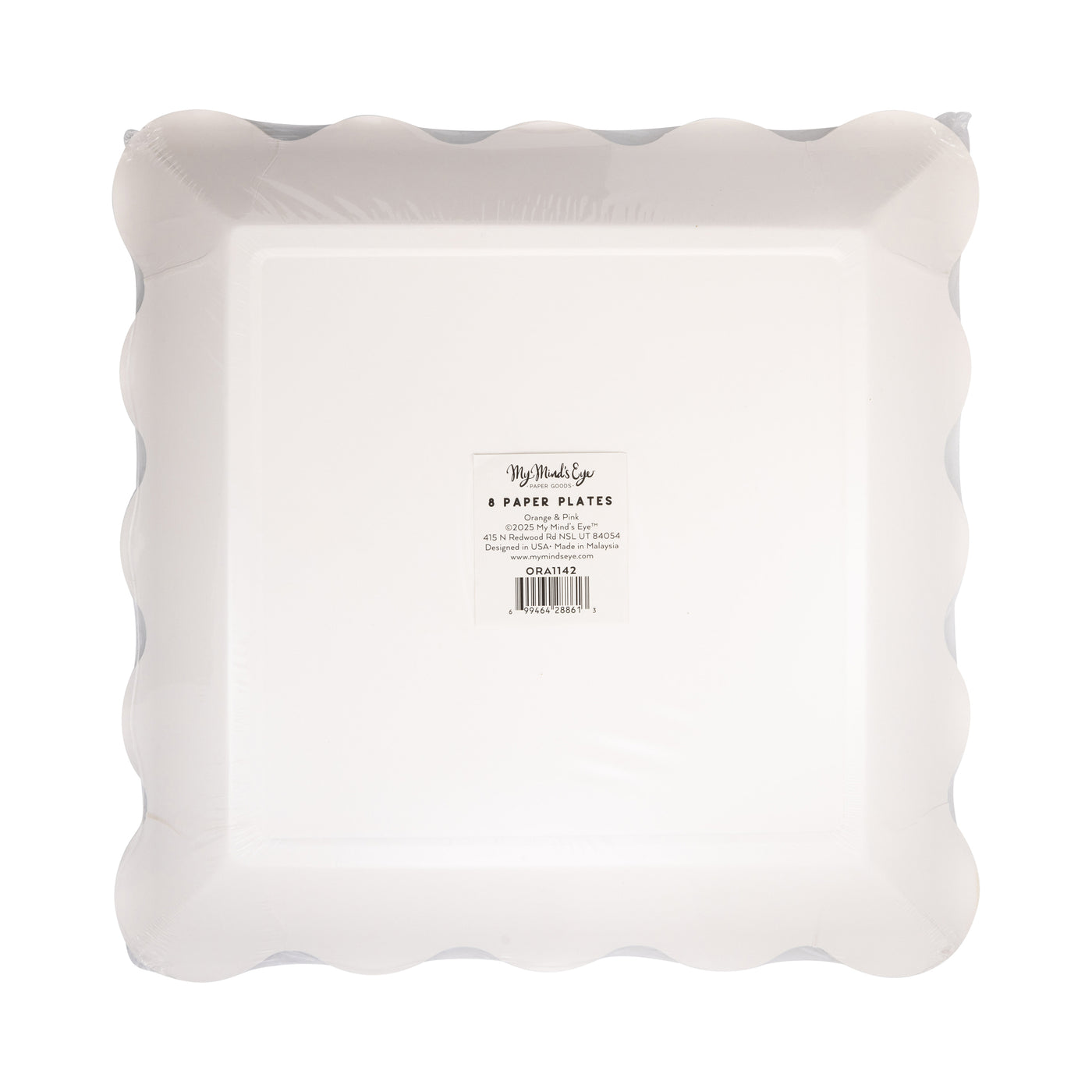 ORA1142 - Orange & Pink Striped Plate