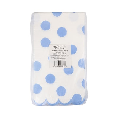 PAR1111 - Blue Polka Dot Dinner Napkin