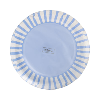 PAR1113 - Blue Striped 9" Scallops