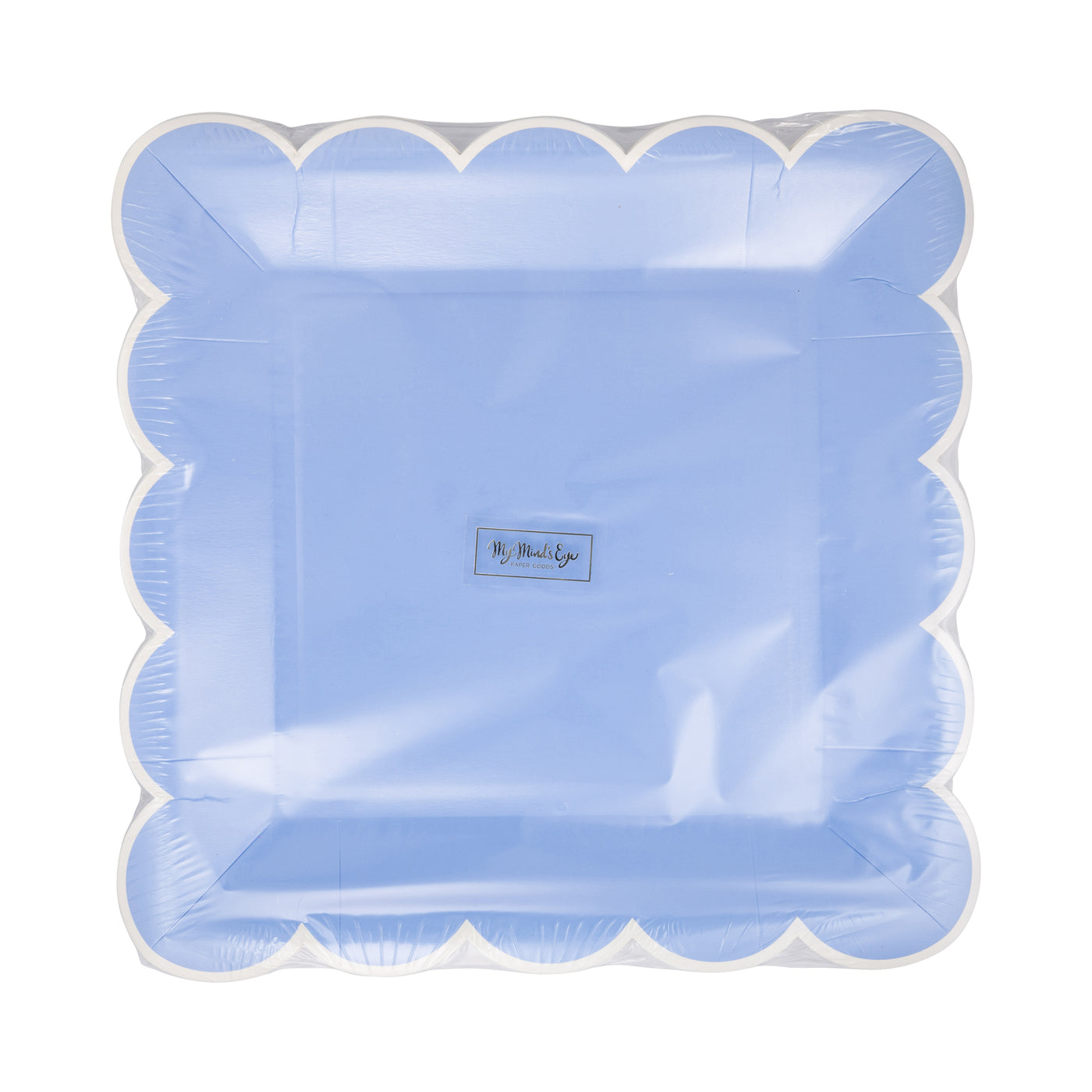 PAR1114 - Blue Scalloped 9" Square