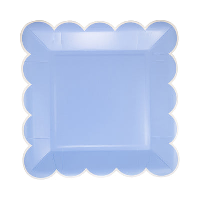 PAR1114 - Blue Scalloped 9" Square