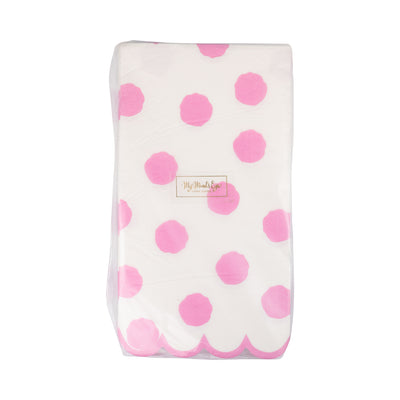 PAR1116 - Fuchsia Polka Dot Dinner Napkin
