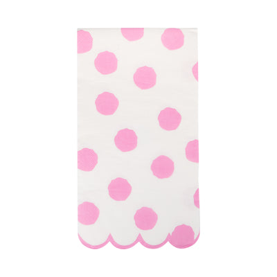 PAR1116 - Fuchsia Polka Dot Dinner Napkin