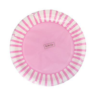 PAR1118 - Fuchsia Striped Scallops 9" Plate