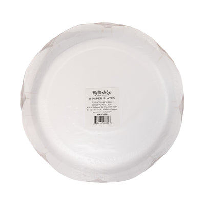 PAR1118 - Fuchsia Striped Scallops 9" Plate