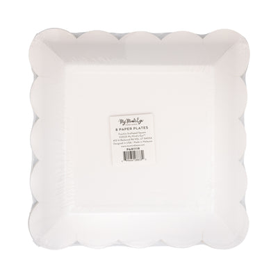 PAR1119 - Fuchsia Scalloped Square 9" Plate