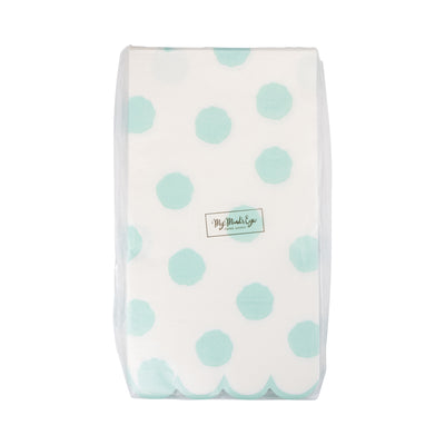PAR1121 - Aqua Polka Dot Dinner Napkin