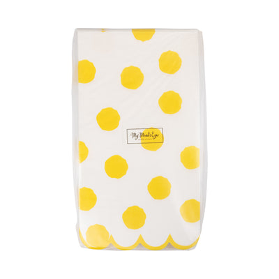 PAR1126 - Yellow Polka Dot Dinner Napkin