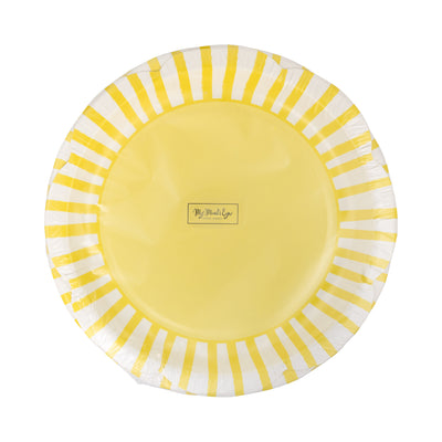 PAR1128 - Yellow Striped Scallops 9" Plate