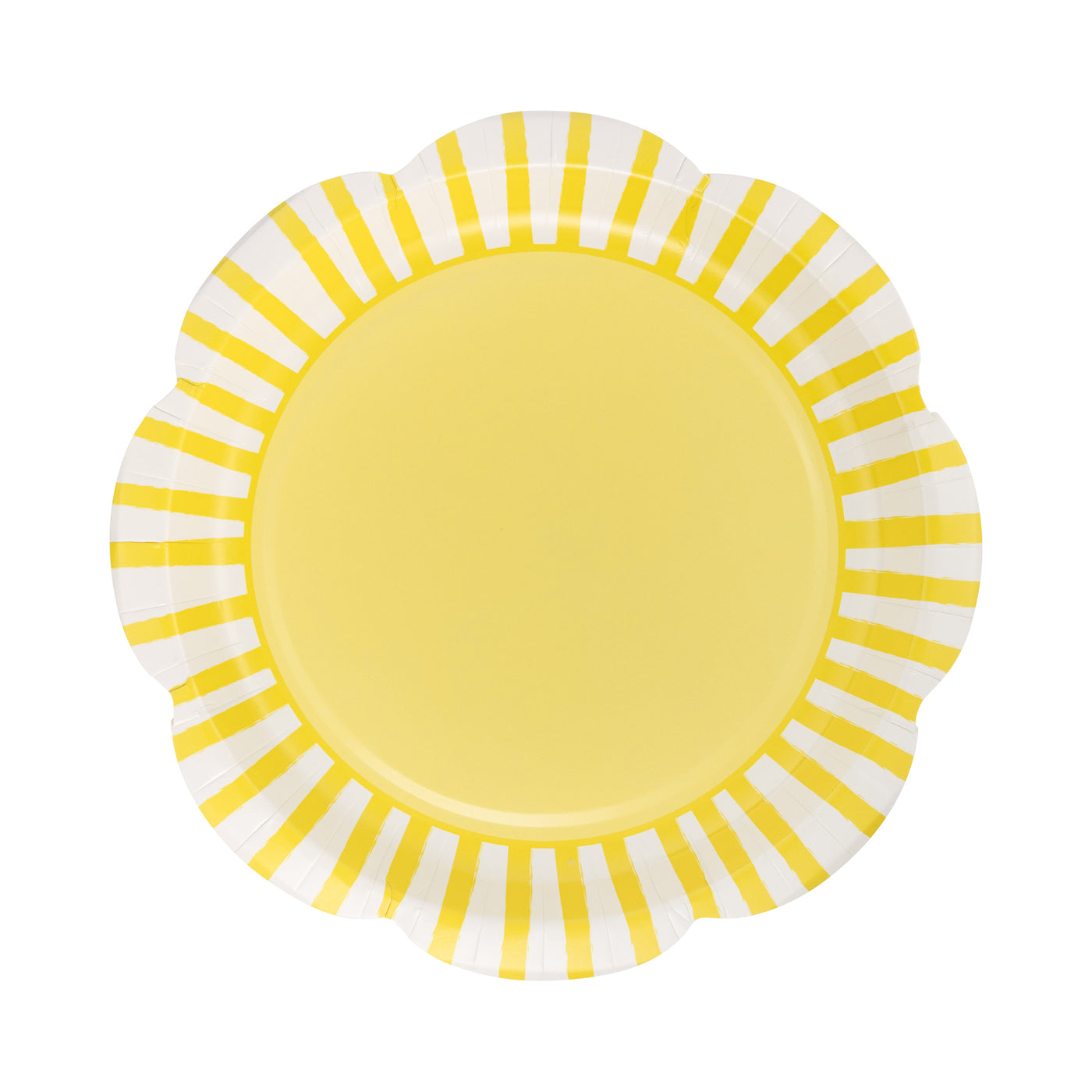 PAR1128 - Yellow Striped Scallops 9" Plate