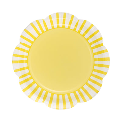PAR1128 - Yellow Striped Scallops 9" Plate
