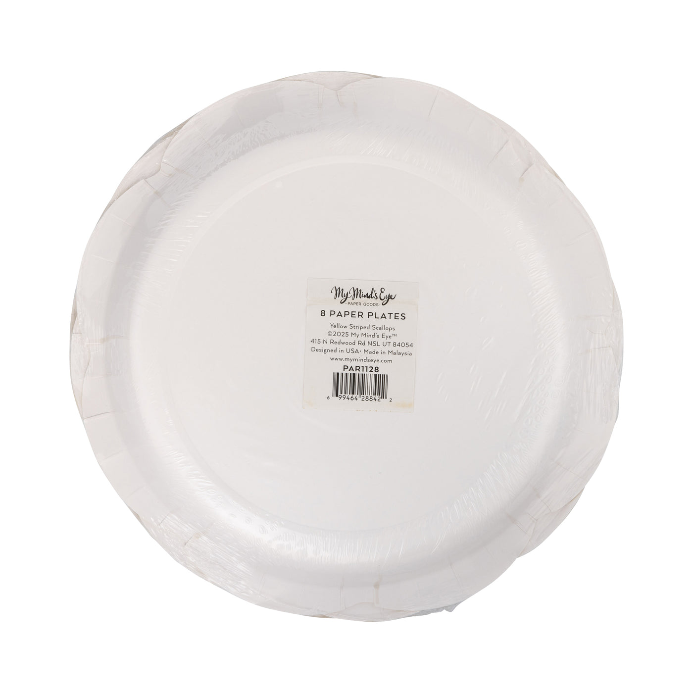 PAR1128 - Yellow Striped Scallops 9" Plate
