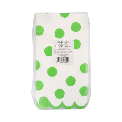PAR1131 - Green Polka Dot Dinner Napkin