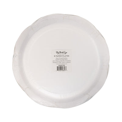 PAR1133 - Green Striped Scallops 9" Plate