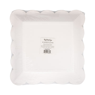 PAR1134 - Green Scalloped 9" Square Plate
