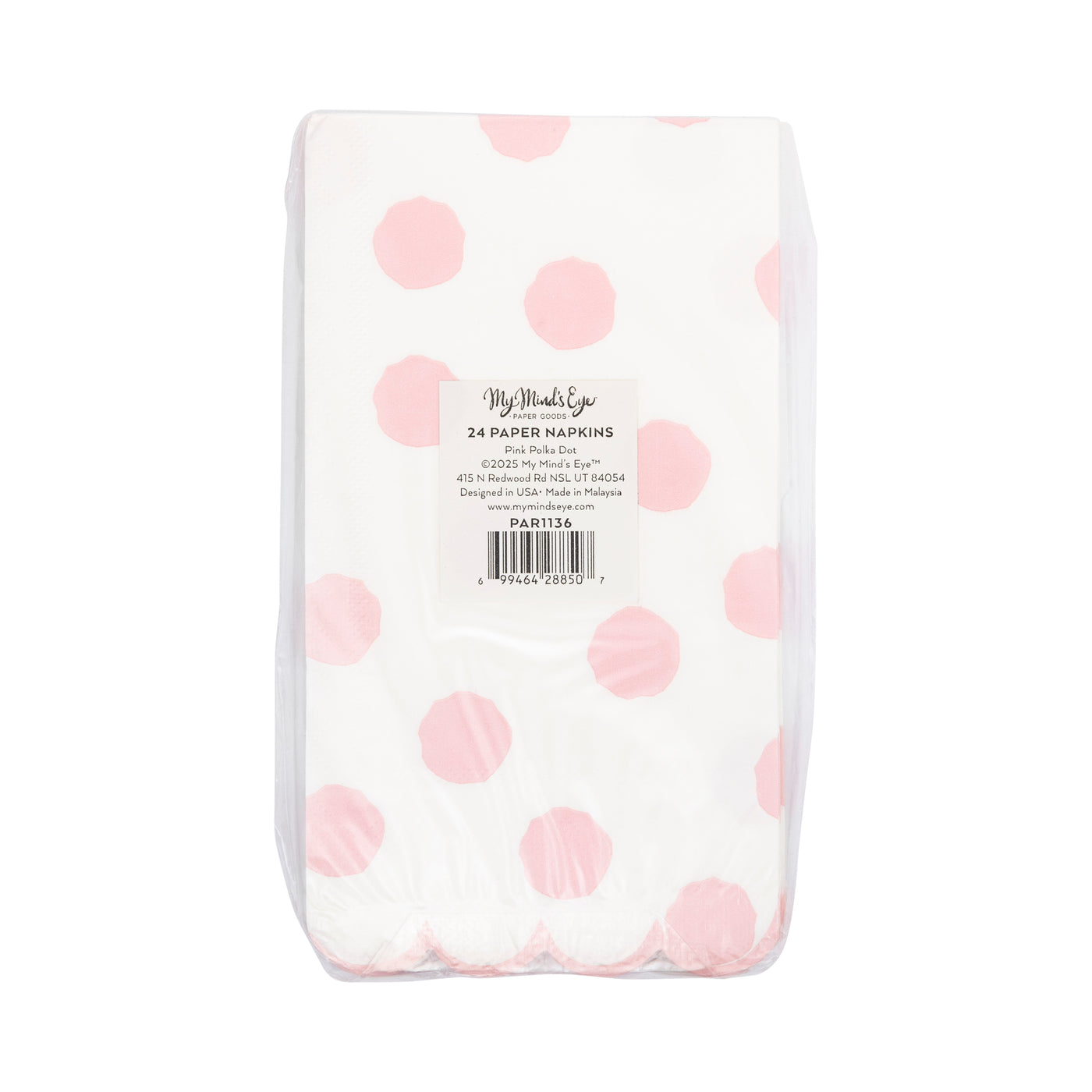 PAR1136 - Pink Polka Dot Dinner Napkin