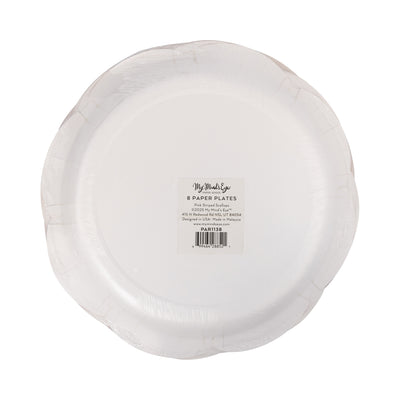 PAR1138 - Pink Striped 9" Scallops Plate