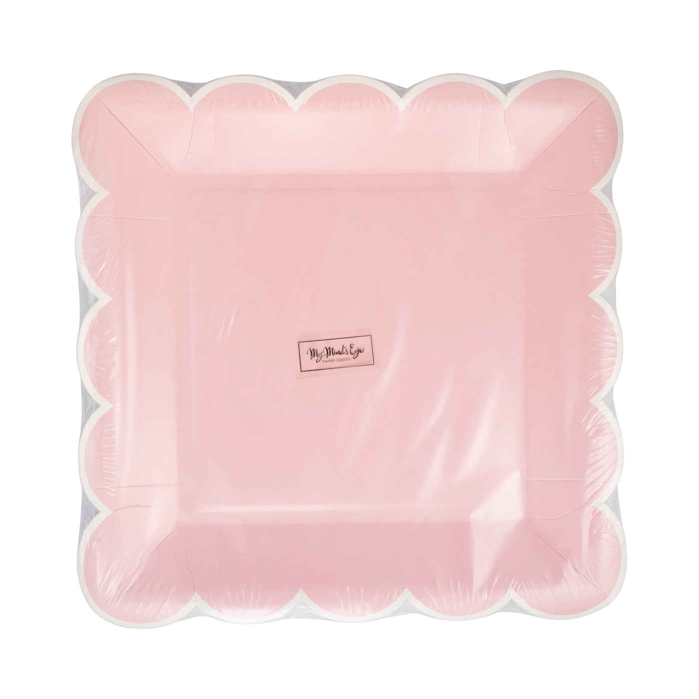 PAR1139 - Pink Scalloped 9" Square Plate